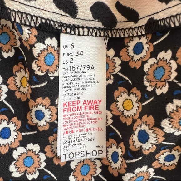 Topshop Women’s Spaghetti Strap Bohemian Patchwork Romper Size US 2 - Picture 16 of 16